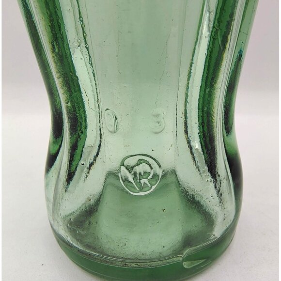 Green Coke Glass Bottle Vintage 6.5 Oz Coca-Cola Embossed Logo Money Back Text - Picture 4 of 13